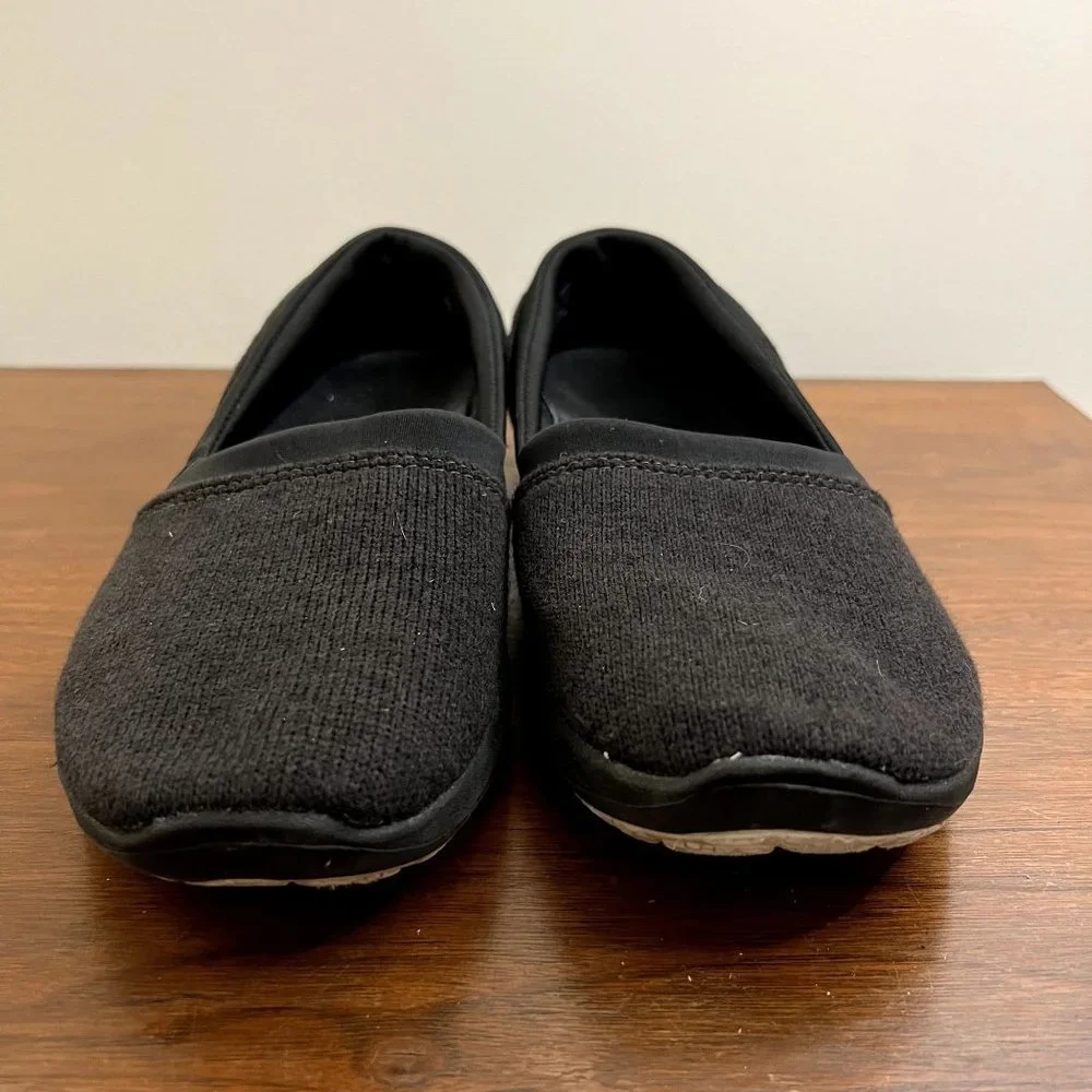 LL Bean All Around Slip On Shoe Fleece Comfort Cushion -Women's 9 M -‎ Black